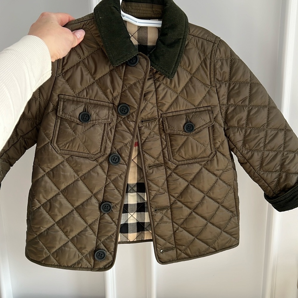 Burberry toddler quilted jacket 2t like new condition only worn once